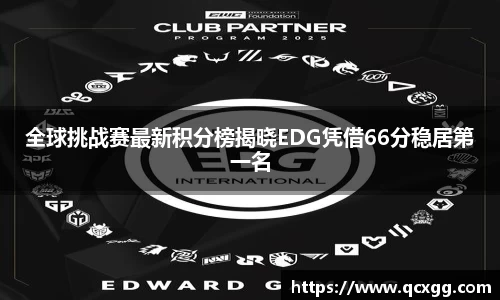全球挑战赛最新积分榜揭晓EDG凭借66分稳居第一名